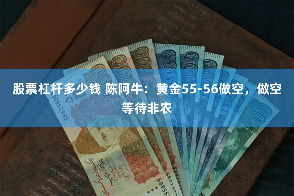 股票杠杆多少钱 陈阿牛：黄金55-56做空，做空等待非农