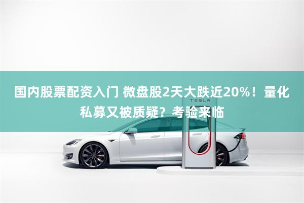 国内股票配资入门 微盘股2天大跌近20%！量化私募又被质疑？考验来临